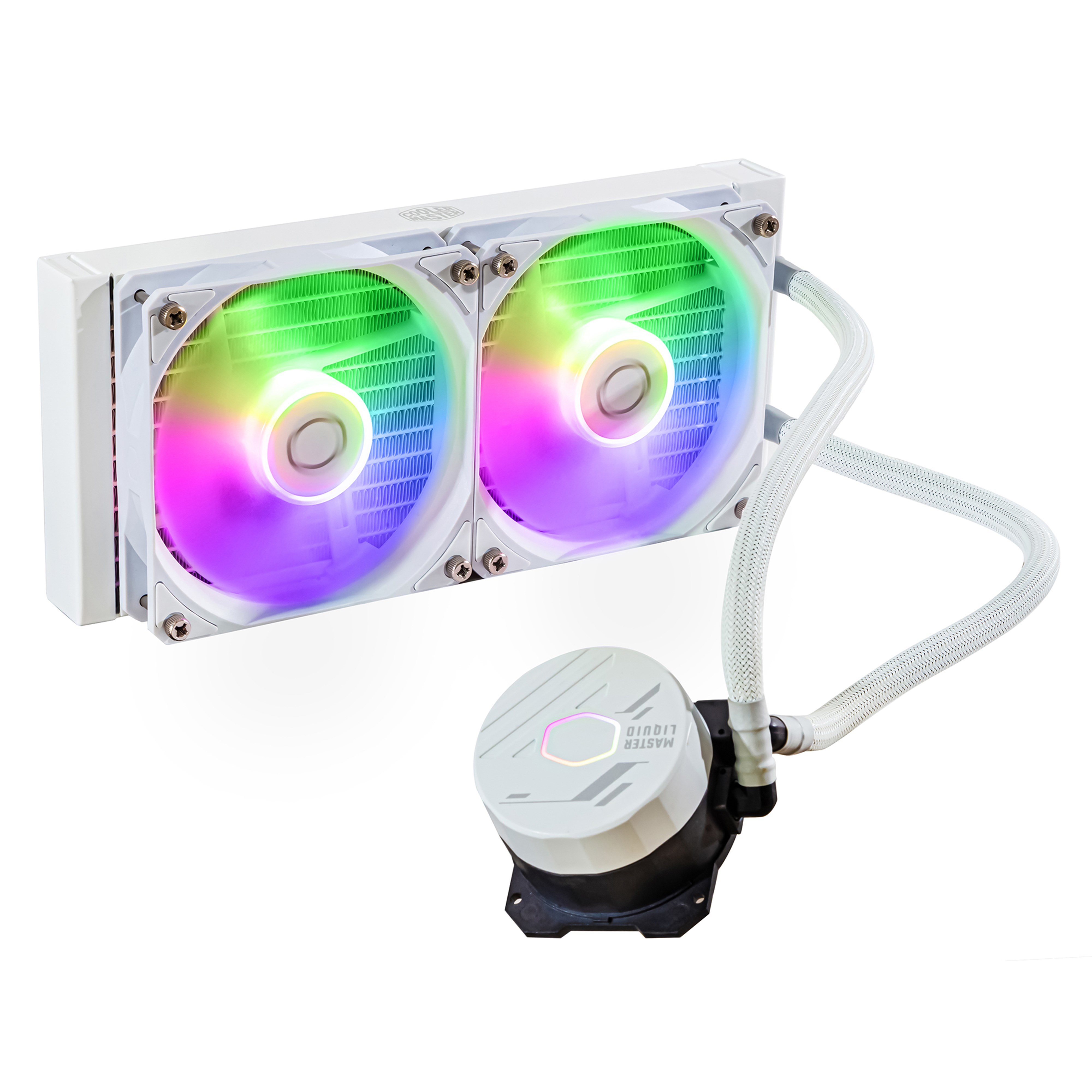 Image of Cooler Master MasterLiquid 240L Core ARGB White Processor Liquid...