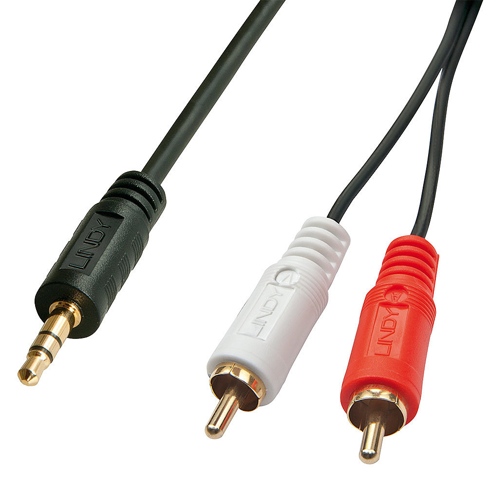 Image of Lindy Audio Cable 2x Phono 3,5 mm/3m