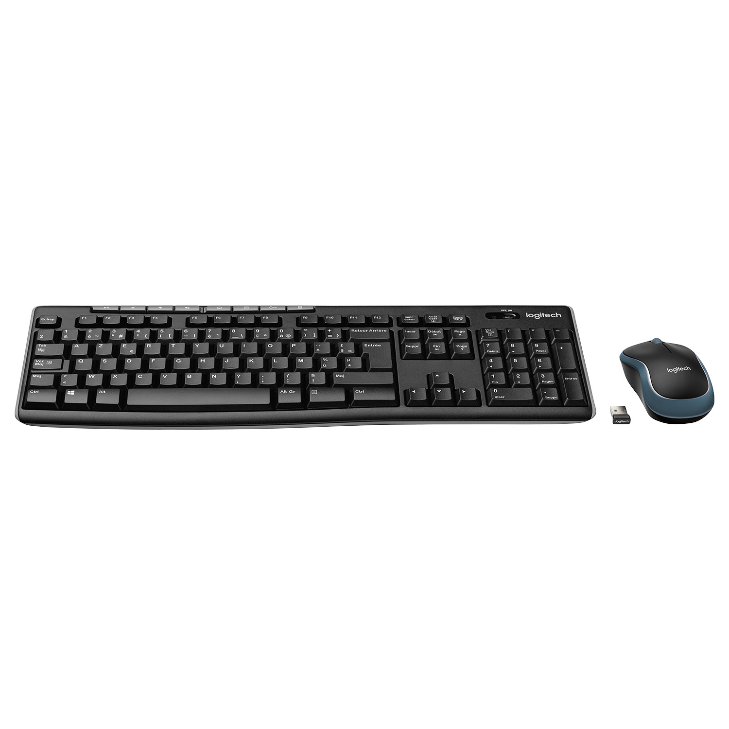 Logitech MK270 keyboard RF Wireless AZERTY Belgian Black