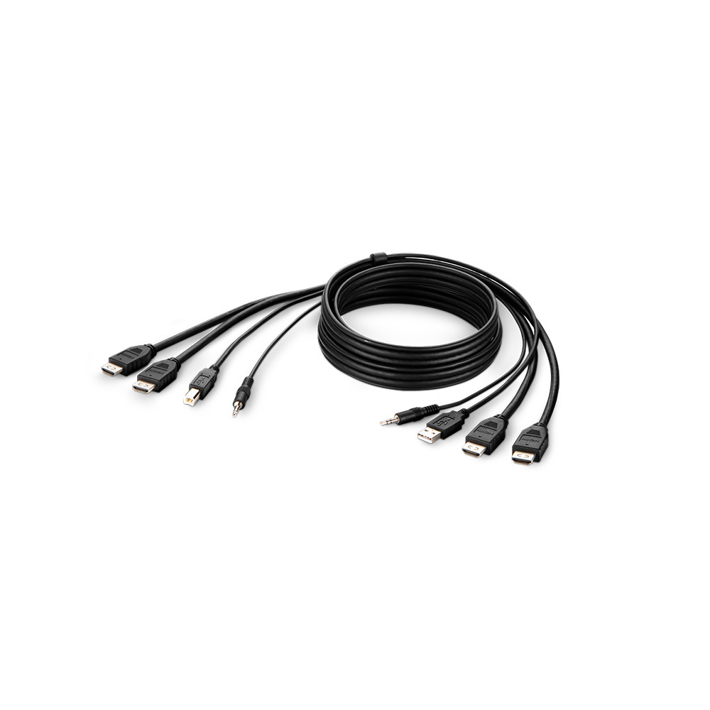 Image of Belkin F1DN2CCBL-HH10t KVM cable Black 3 m
