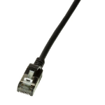 LogiLink Slim U/FTP networking cable Black 3 m Cat6a U/FTP (STP)