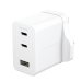 PanzerGlass empower™ by ® Turbo 70W Charger incl. 2 x USB-C + USB-A | UK Plug | Silver White