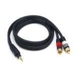 Monoprice 3.5mm/2RCA, 0.9144 m audio cable 36" (0.914 m) 2 x RCA Black