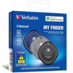 VERBATIM 66929 Bluetooth Tracker My Finder Triple Pack - Black, Navy, Grey, IP66, works with Iphone, Ipad, Macbook, Long Life, Bluetooth Apple Find My