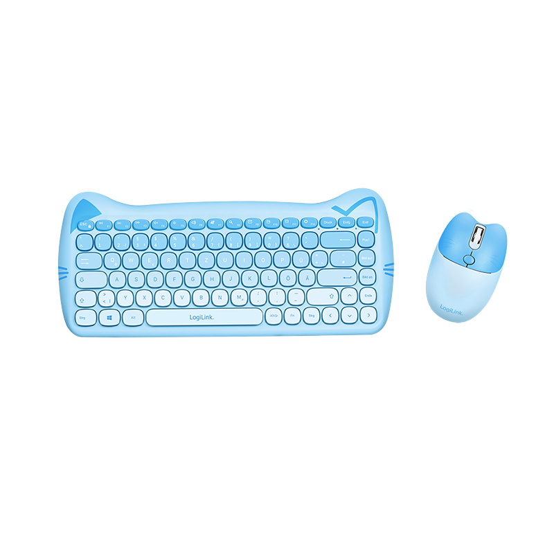 LogiLink Kids Keyboard 2.4G Combo set, blue