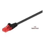 Microconnect V-UTP615SVP networking cable Black 15 m Cat6 U/UTP (UTP) Round
