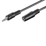 Microconnect 3.5mm/3.5mm 1.5m M-F audio cable Black