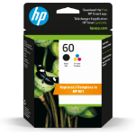 HP 60 2-pack Black/Tri-color Original Ink Cartridges