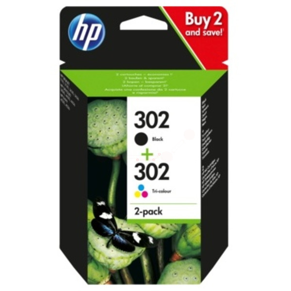 HP X4D37AE (302) Ink cartridge multi pack, 165 pages, Pack qty 2 HP X4D37AE (302) Ink cartridge multi pack, 165 pages, Pack qty 2