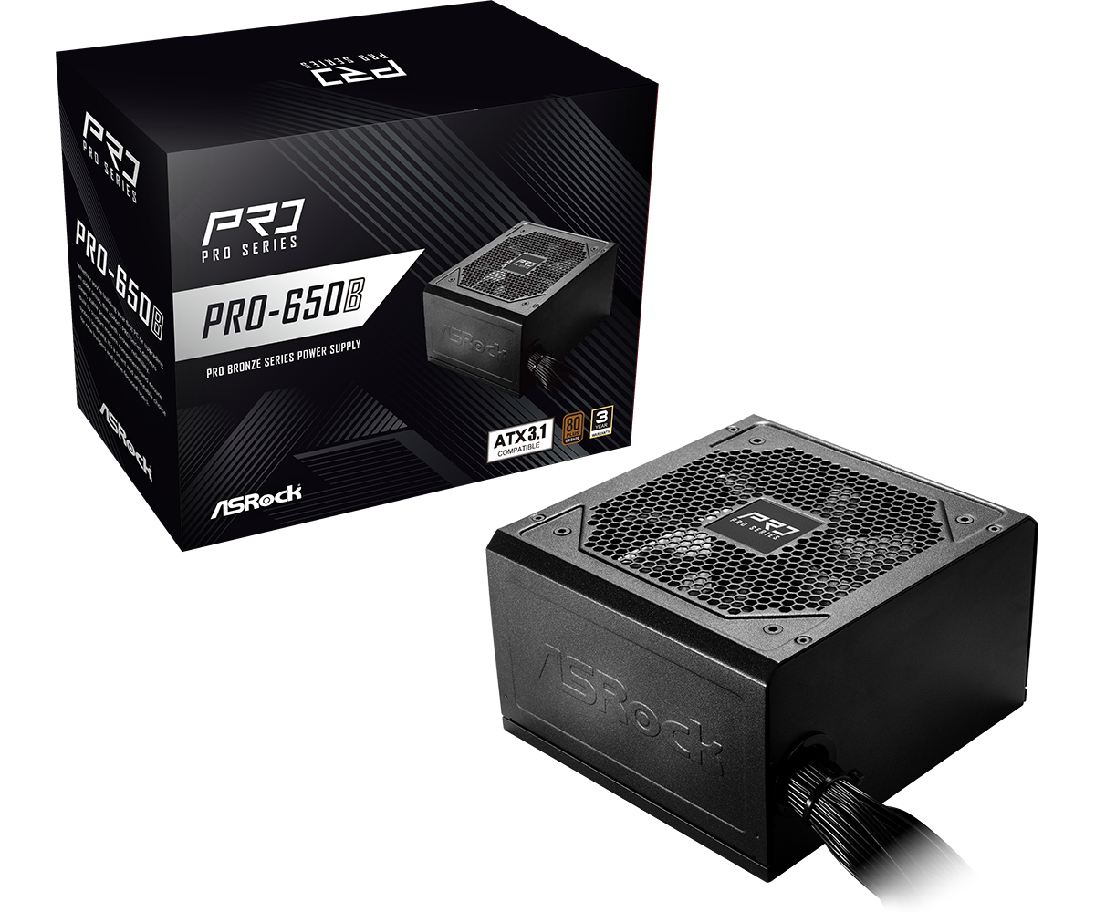 PRO-650B 650B ATX Power Supply Unit, 80 PLUS Bronze Certified, Low noise 120mm FAN, High Efficiency PSU thumbnail