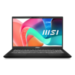 MSI Modern 15 H C2RMG-281UK Intel Core 7 240H Laptop 39.6 cm (15.6") Full HD 16 GB DDR4-SDRAM 512 GB SSD Wi-Fi 6E (802.11ax) Windows 11 Home Black
