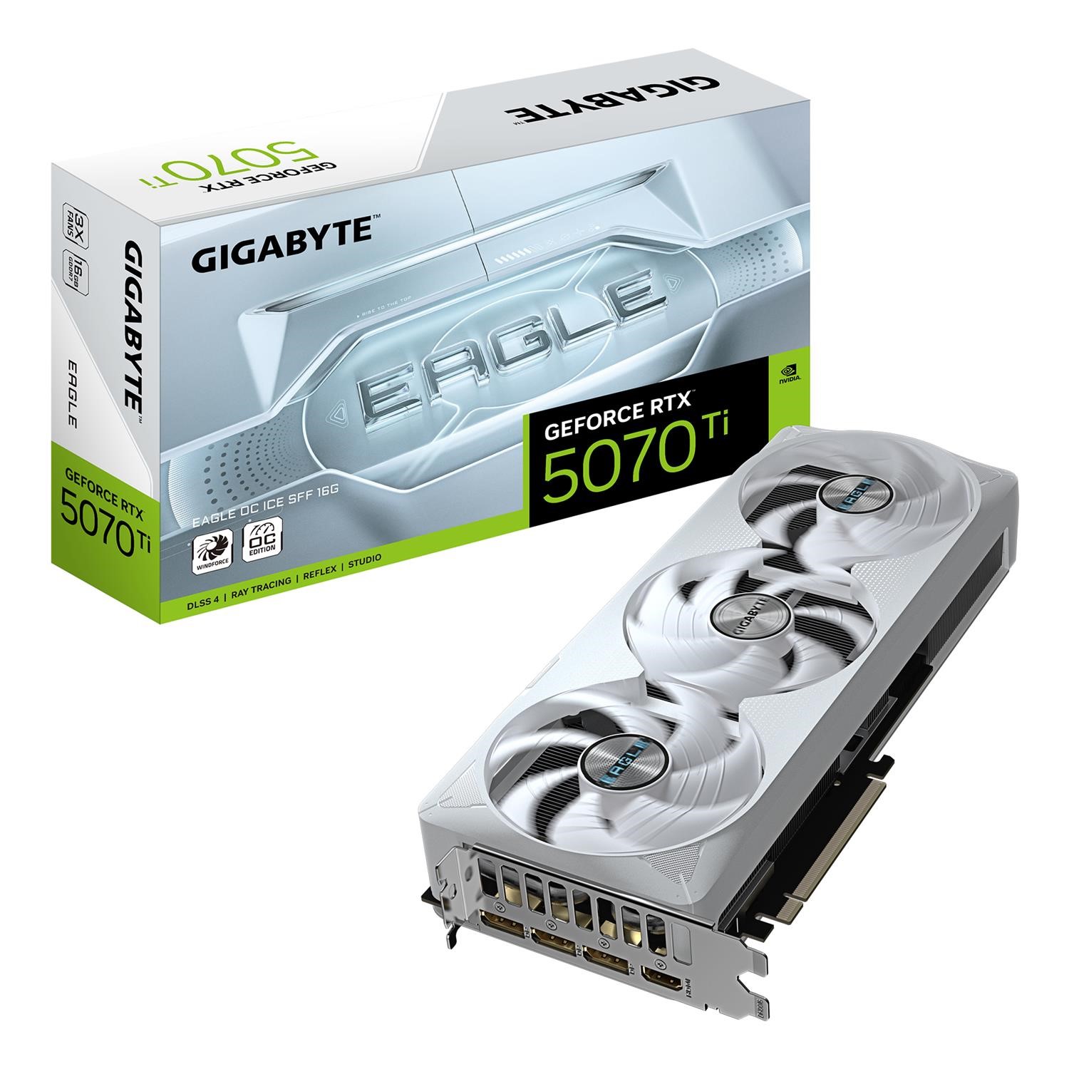 GIGABYTE GeForce RTX 5070 Ti EAGLE OC ICE SFF 16G Graphics Card - 16GB