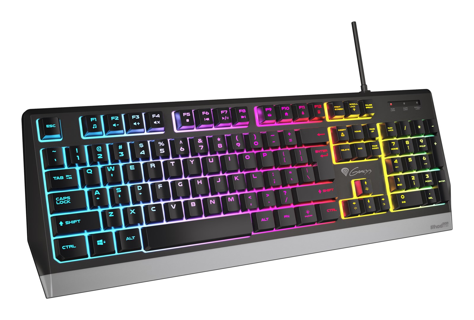 GNS GENESIS Rhod 300 RGB keyboard Gaming USB QWERTY English Black