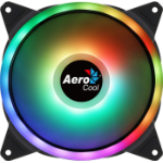 Aerocool DUO14 PC Fan 14cm ARGB LED Dual Ring Antivibration 6 Pins Black