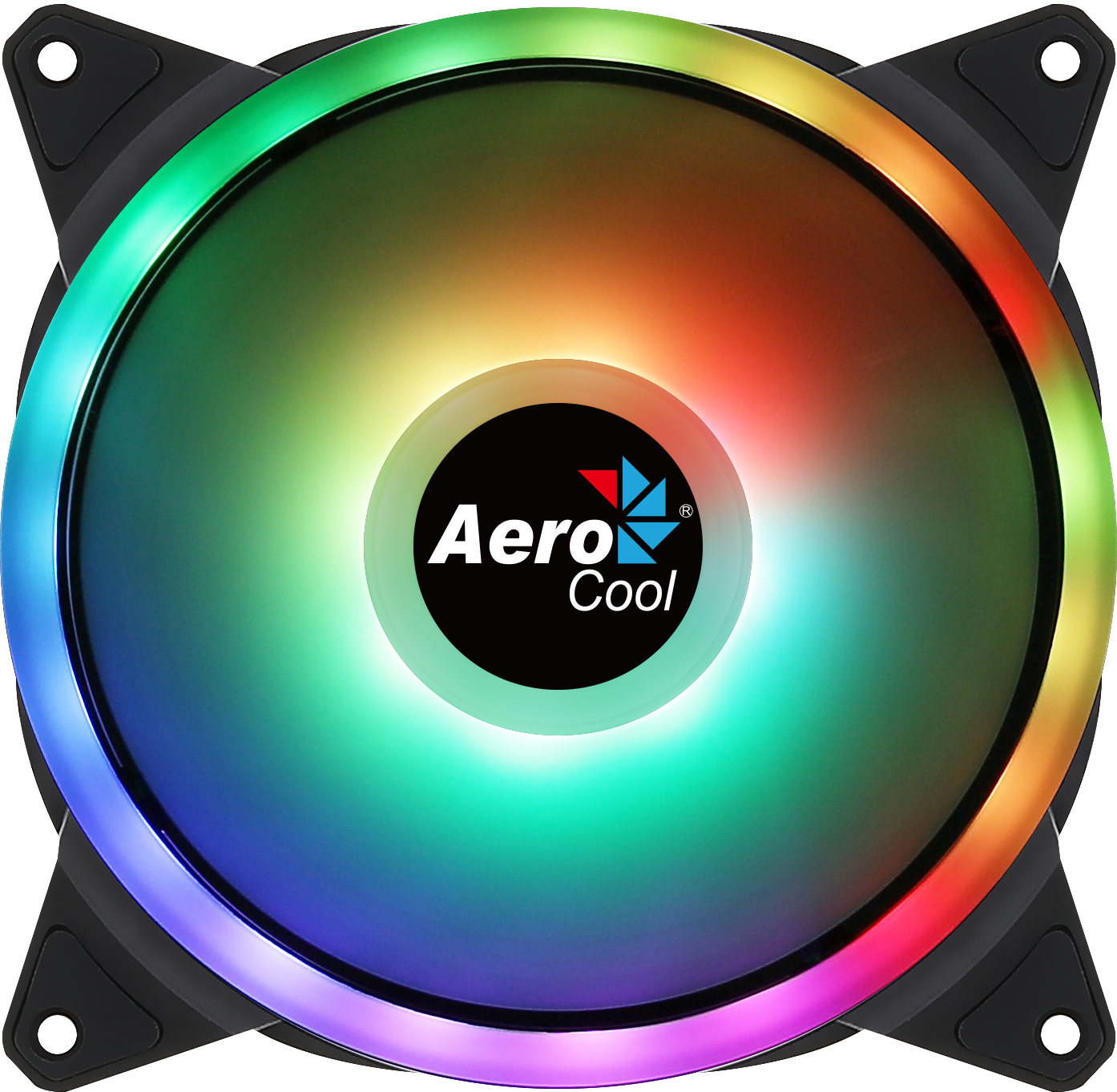 Image of Aerocool DUO14 PC Fan 14cm ARGB LED Dual Ring Antivibration 6 Pins...