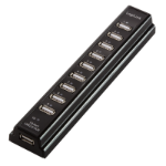 LogiLink UA0096 interface hub USB 2.0 480 Mbit/s Black