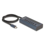 DeLOCK 64288 interface hub USB 3.2 Gen 1 (3.1 Gen 1) Type-C 10000 Mbit/s Blauw