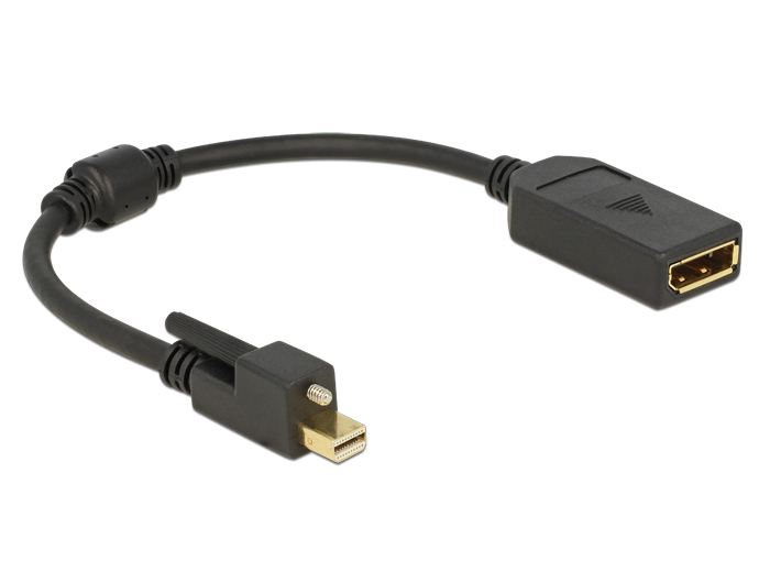 Image of DeLOCK 62638 DisplayPort cable 0.25 m Mini DisplayPort Black