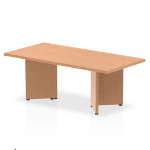 Dynamic Impulse W1200 x D600 x H435mm Rectanguar Coffee Table Panel Arrowhead Leg Oak Finish - I003417 DD