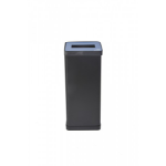 Alba PBCORBN B trash can 50 L Square Acrylonitrile butadiene styrene (ABS), Steel Black