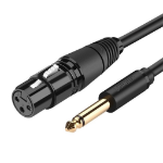 Ugreen EU Product - XLR audio / microphone cable (female) to 6.35 mm jack (male)  2m - Black