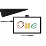 Wacom One 14 graphic tablet Black, White 2540 lpi 12.2 x 6.85" (309 x 174 mm) USB