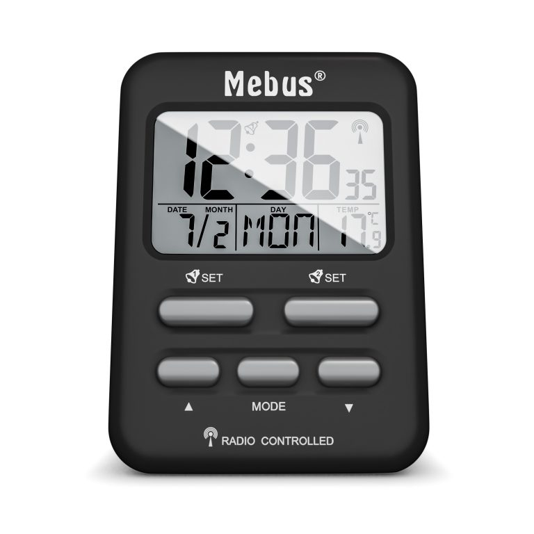 Image of Mebus 25799 - Digital alarm clock - Black - 12/24h - F - °C - Any...