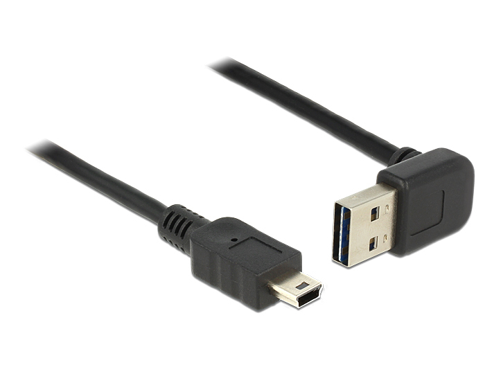 DeLOCK 1m, USB 2.0-A - USB 2.0 mini USB cable USB A Mini-USB B Black