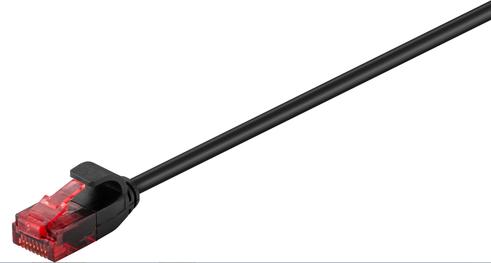 Image of Microconnect V-UTP6A005S-SLIM networking cable Black 0.5 m Cat6a...