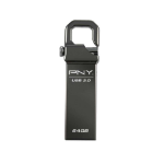 PNY 64GB Hook Attaché USB flash drive USB Type-A 3.2 Gen 1 (3.1 Gen 1) Zwart