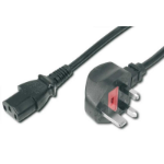 FDL 1M UK MAINS CABLE - UK PLUG TO IEC C13 SOCKET - 1.0mm / 10A