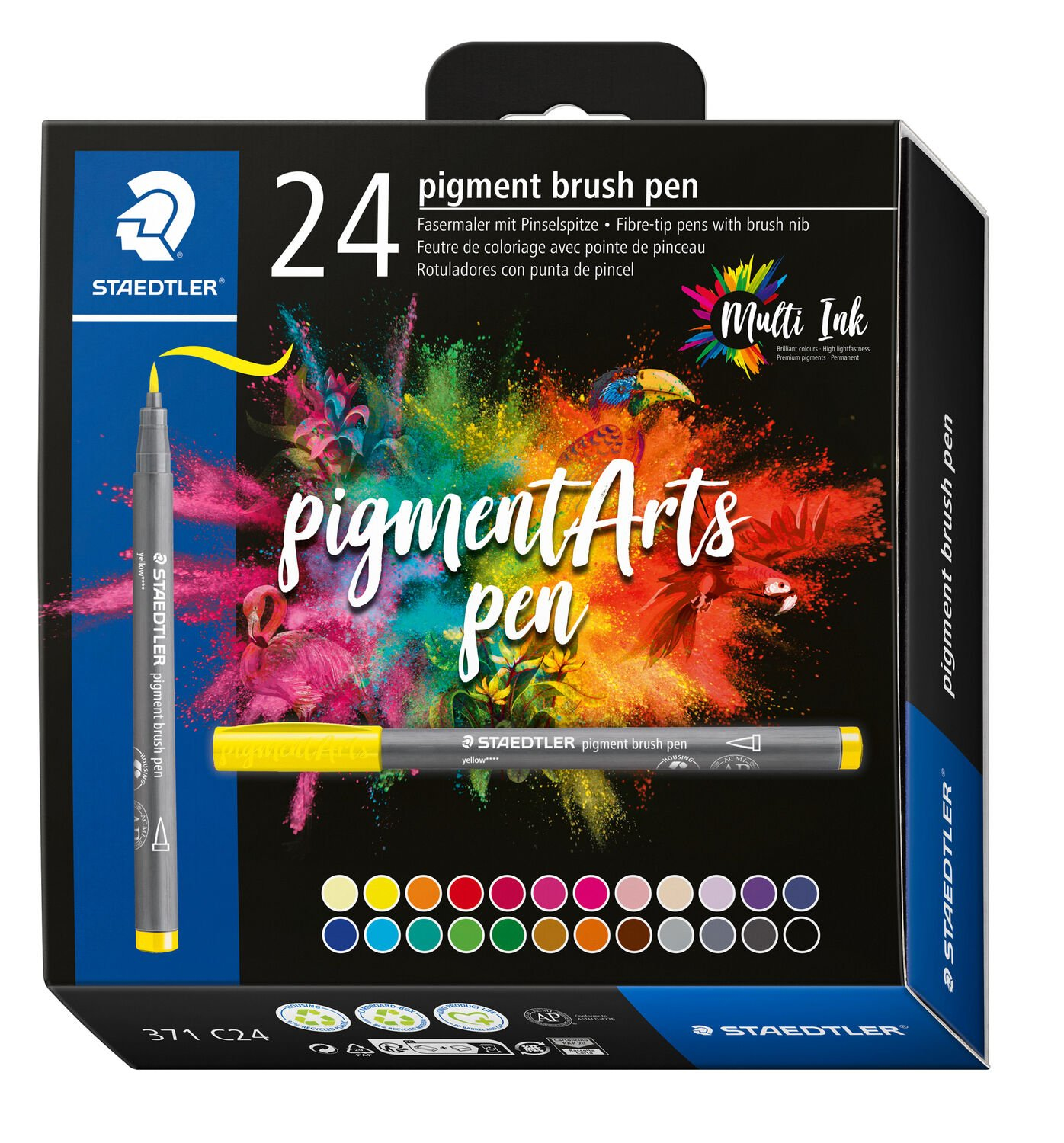 Staedtler Pigment Arts Brush Pen felt pen Multicolour 24 pc(s)