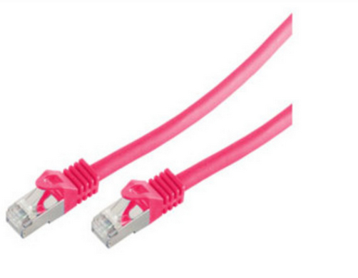EU Product - RJ45 Patchkabel S/FTP, Cat7 LSZH 0,5m magenta thumbnail