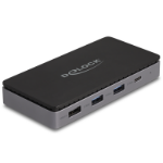 DeLOCK 88271 laptop dock & poortreplicator Bedraad USB 3.2 Gen 1 (3.1 Gen 1) Type-C Zwart, Grijs