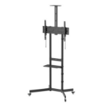 Manhattan Economy Height-Adjustable Multimedia TV Cart, for 37" to 70" Displays