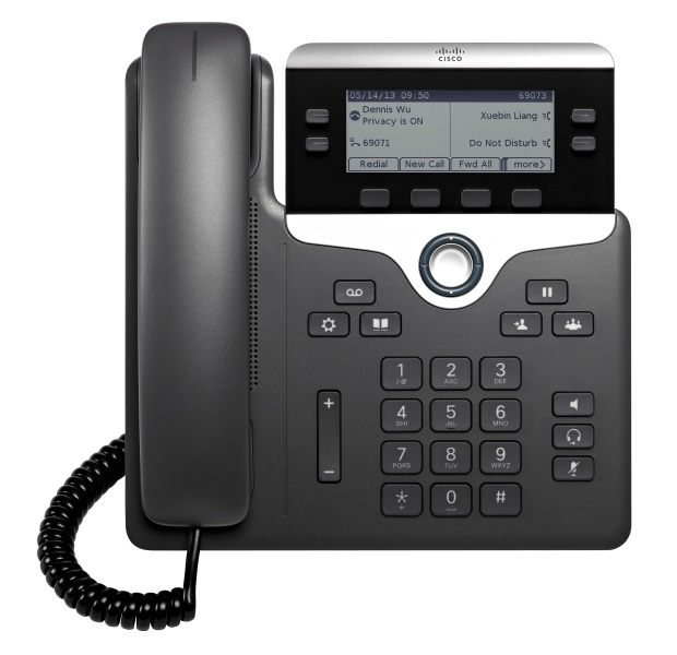 Cisco 7821 IP phone Black. Silver 2 lines