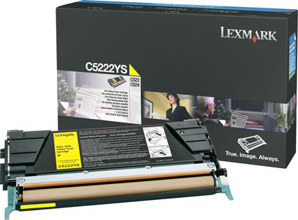 Lexmark C5222YS Toner-kit yellow, 3K pages/5% for Lexmark C 522/524/530/532/534