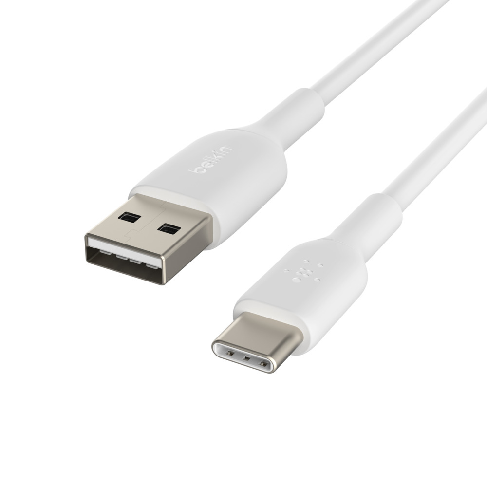 Photos - Cable (video, audio, USB) Belkin CAB001BT2MWH USB cable 2 m USB A USB C White 