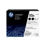 HP CE255XD/55X Toner cartridge black high-capacity twin pack, 2x12.5K pages ISO/IEC 19752 Pack=2 for HP LaserJet P 3015