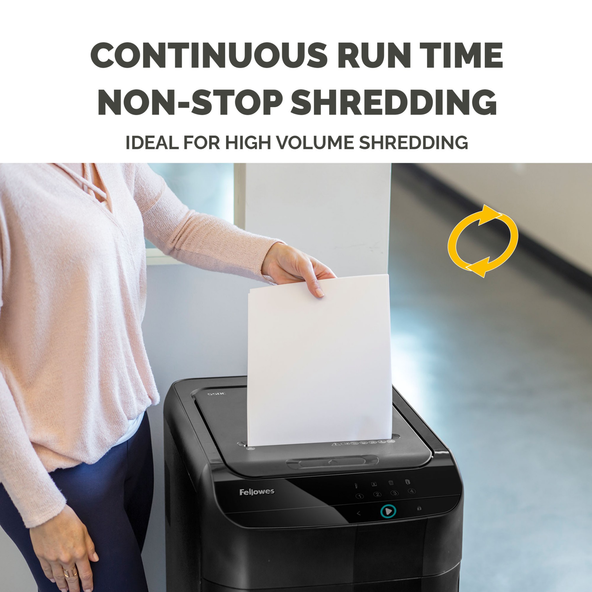 Fellowes AutoMax 600M paper shredder Micro-cut shredding 60 dB 23 cm Black