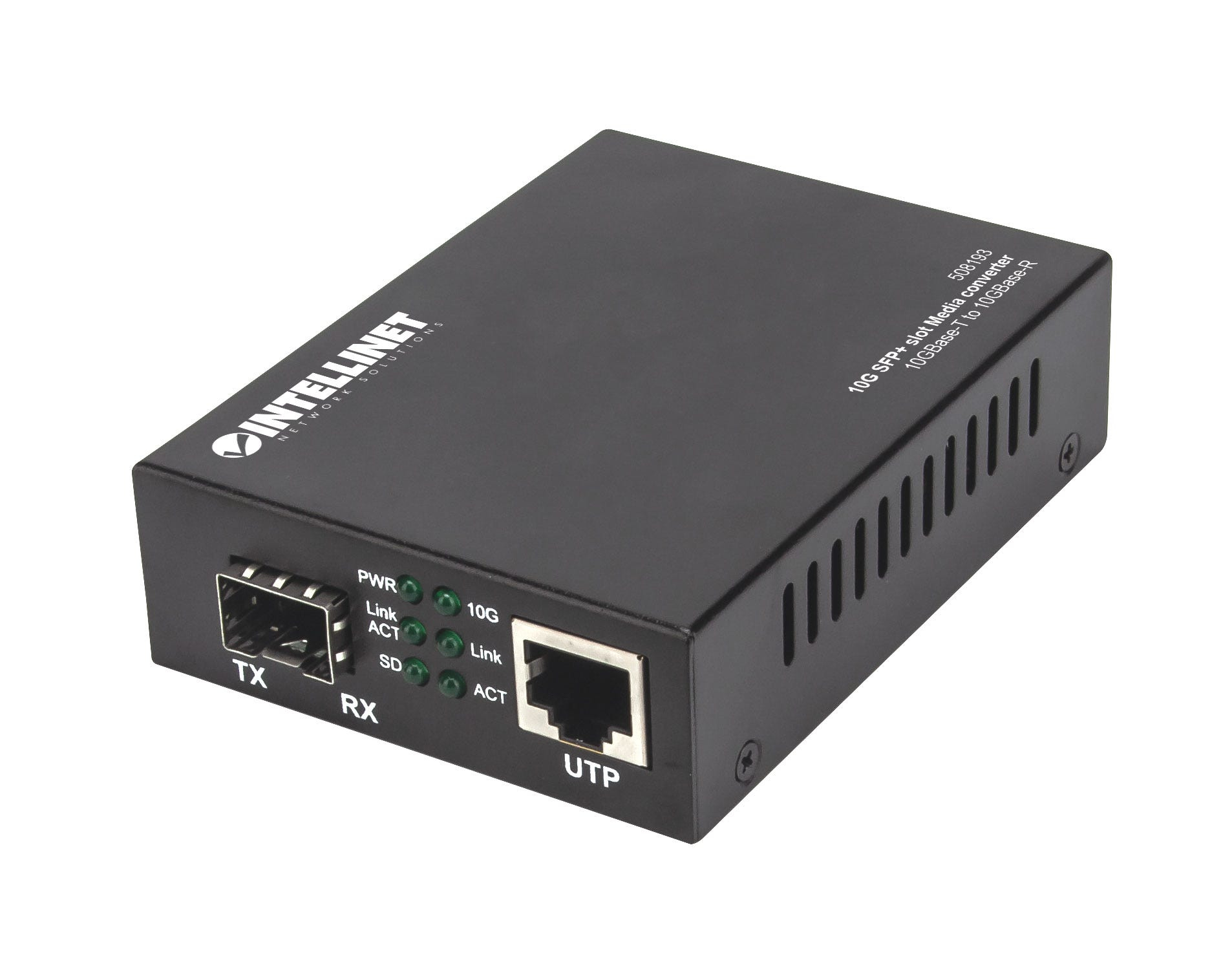 Image of Intellinet 10GBase-T to 10GBase-R Media Converter, 1 x 10 GB SFP+...
