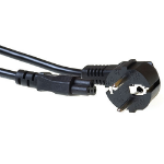 ACT Netsnoer CEE 7/7 male (haaks) - C5 zwart 7 m