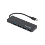 TechZone Connect HUB 3.0 USB 3.2 Gen 1 (3.1 Gen 1) Type-C 500 Mbit/s Negro