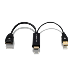 iogear GHDMDPFB video cable adapter HDMI Type A (Standard) DisplayPort + USB Type-A Black