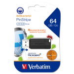 Verbatim Pinstripe USB2.0 USB flash drive 64 GB USB Type-A 2.0 Black
