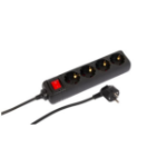 Microconnect MC-GRU0043BS power extension 3 m 4 AC outlet(s) Indoor Black