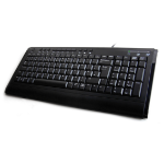 Accuratus 2200; slim USB compact layout keyboard in black- includes soft touch keys and Windows supported multimedia keys. .