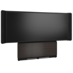 Middle Atlantic ForumTM Floor-to-Wall Mounted 66" (3 Bay) Display Stand for (1) 105" 21:9 Ultra-Wide Display, Dark Finish
