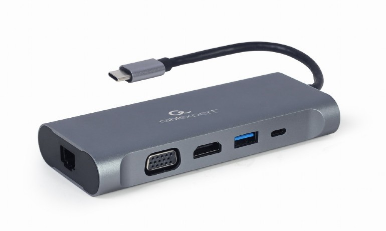 Image of Gembird A-CM-COMBO7-01 notebook dock/port replicator USB 3.2 Gen 1...