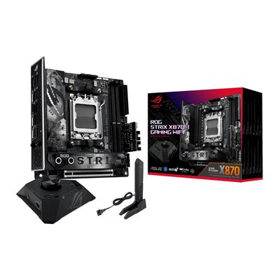 ASUS ROG STRIX X870-I GAMING WIFI, AMD X870, AM5, Mini ITX, 2 DDR5, HDMI, 2 USB4, Wi-Fi 7, 2.5G LAN, 2x M.2, Strix Hive II